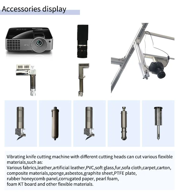 YUCHEN Customized Irregular Shaped Printed Carpet Velour printed fabric  Vibrating Knife Cutting Machine With Camera