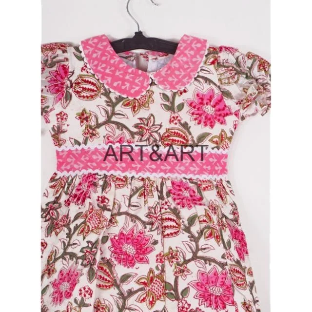 Wholesale And Manufacture Factory Supply Girls Dress Black Printed Summer Dress and Frock for Girls Essential Dresses Genre Kids