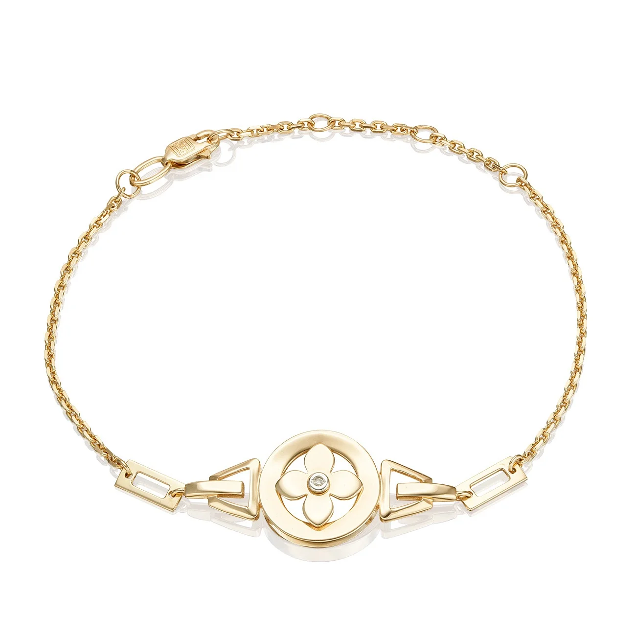 Floristic Charm Bracelet 14K Solid Yellow Rose White Gold Diamond OEM ODM Custom Personalized