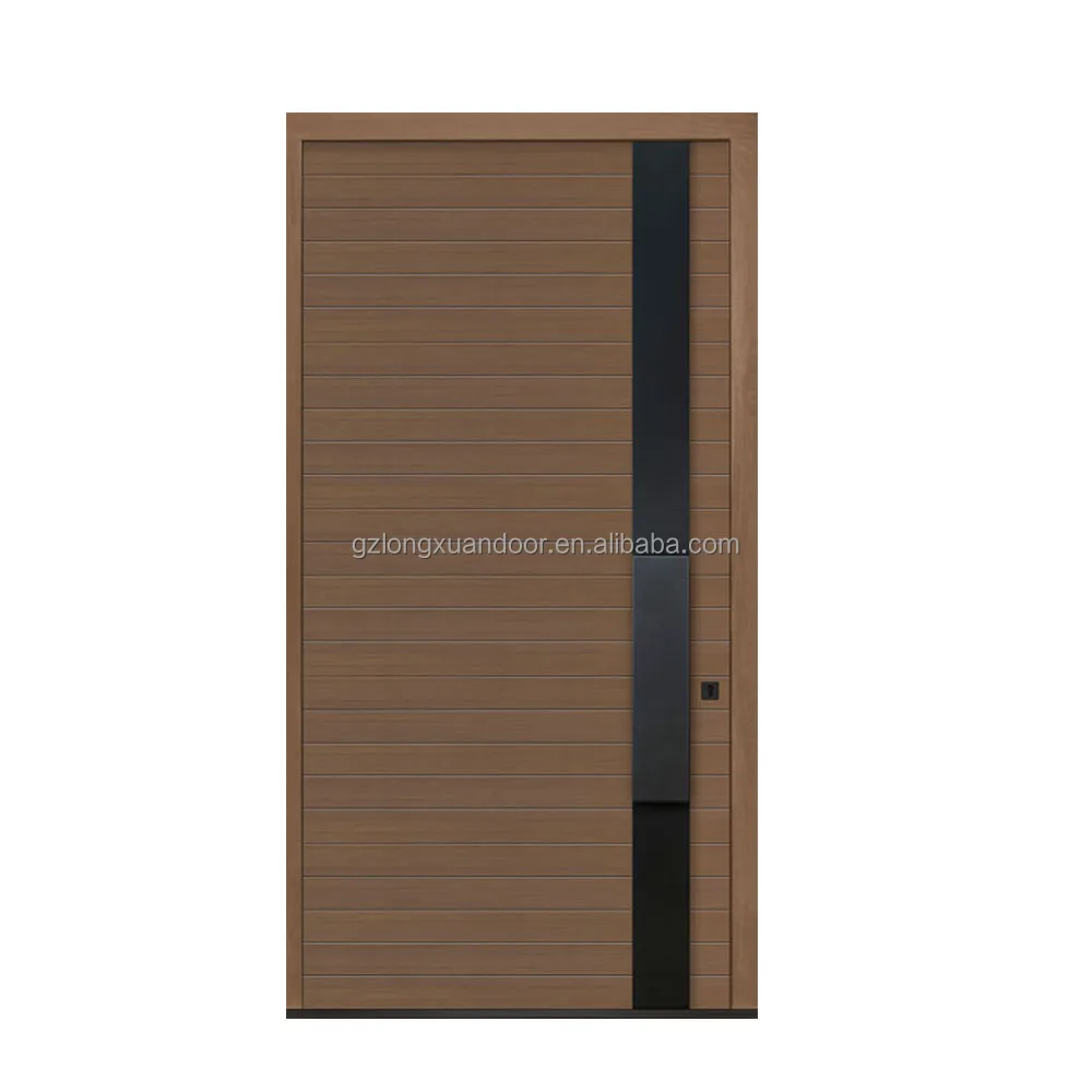 Teak Design Coating Designer Solid Overlaid Wood Composite Door Plywood Wood Door