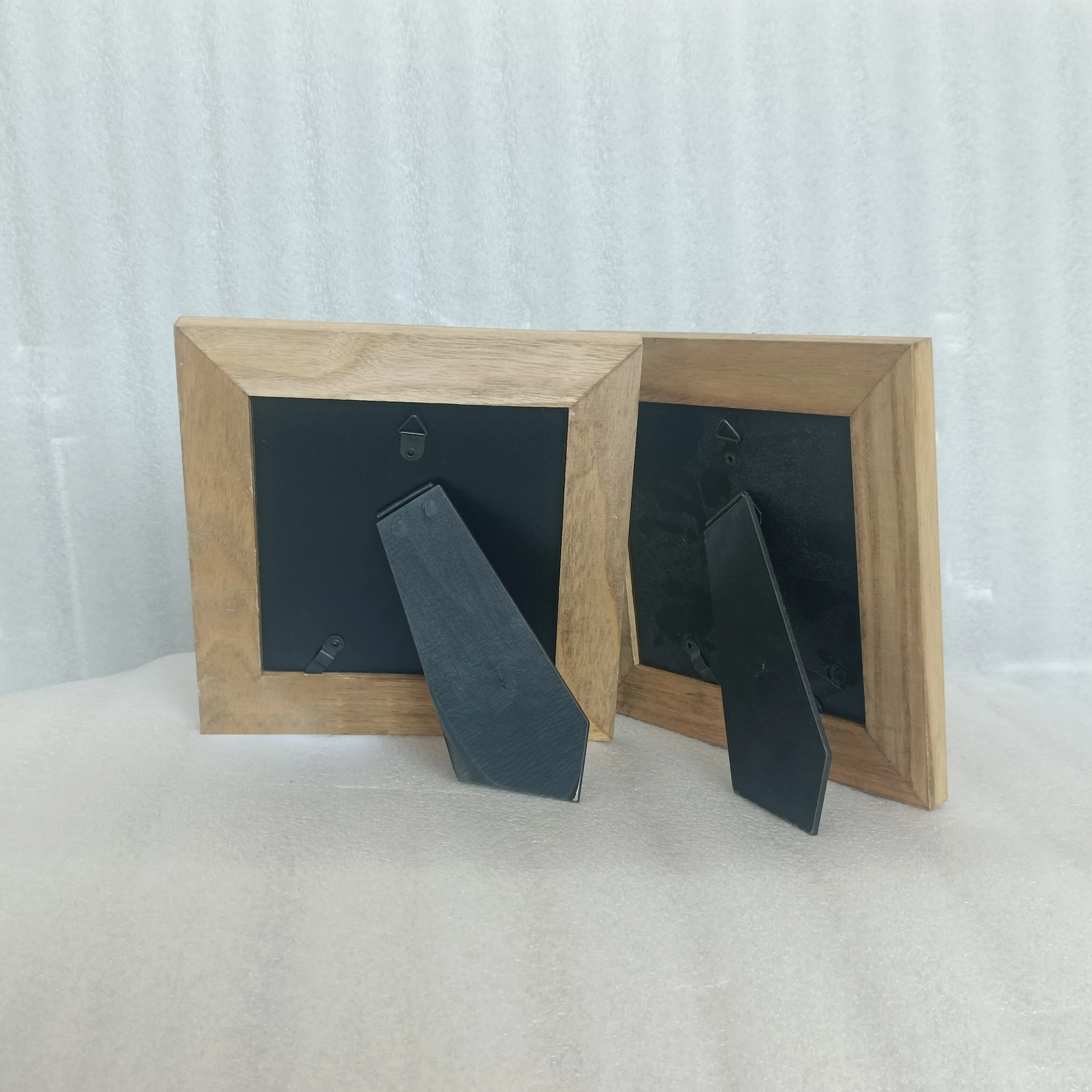 Factory custom 8X8 color phase frame with mat with 8X8 black square photo frame solid wood plastic panel desktop or wall.