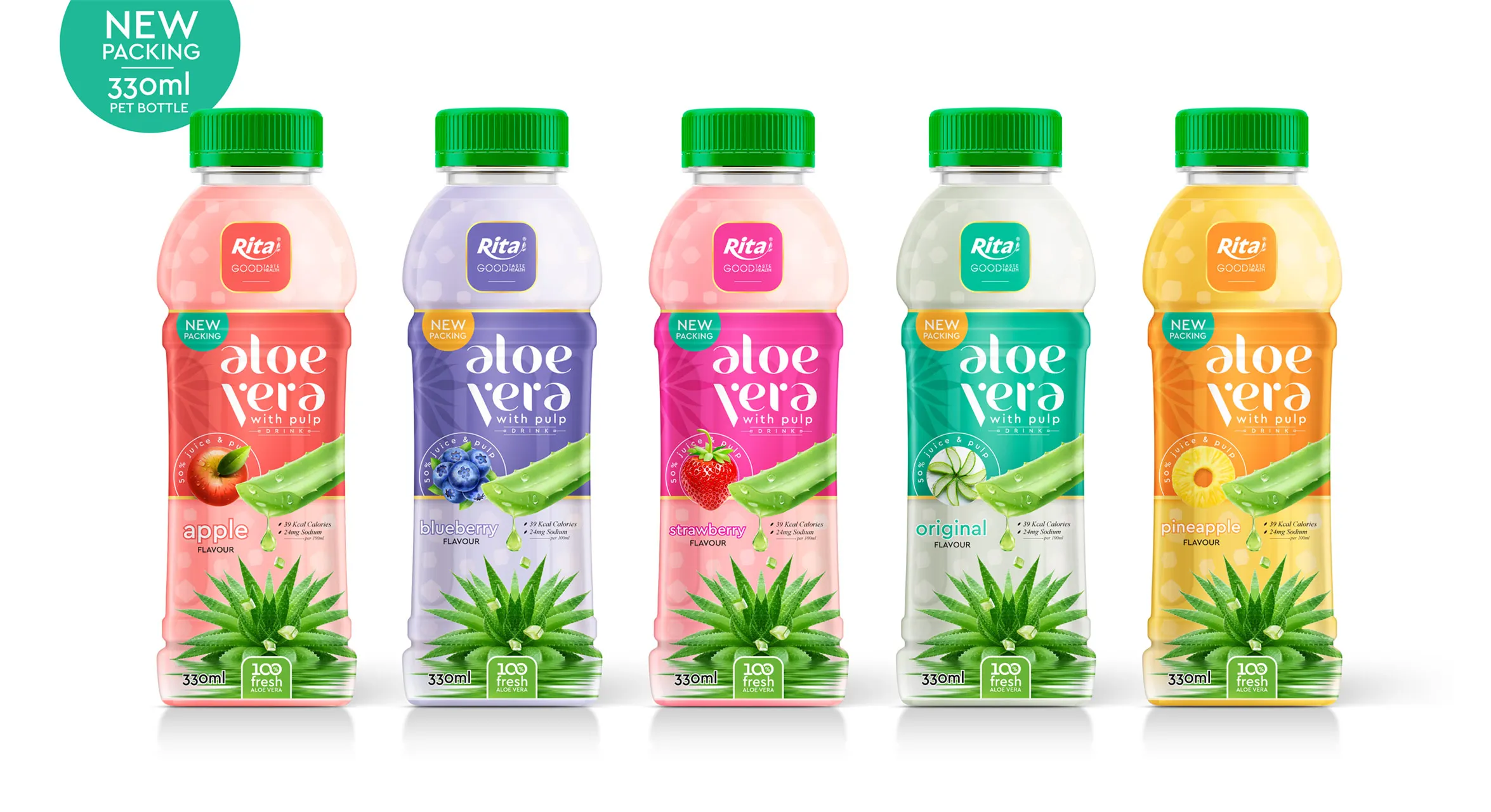 Vietnam Good Taste Refresh Body Price 330 ml Pet Bottle Aloe Vera Juice With Apple