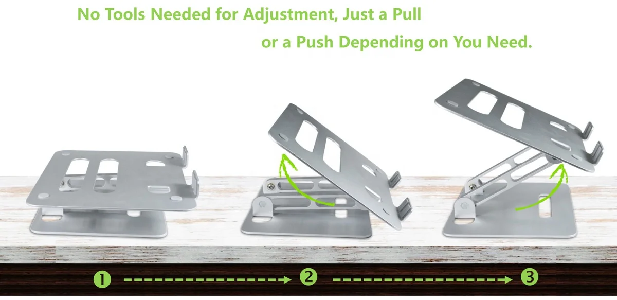 Foldable Adjustable Aluminum Notebook Laptop Riser Stand