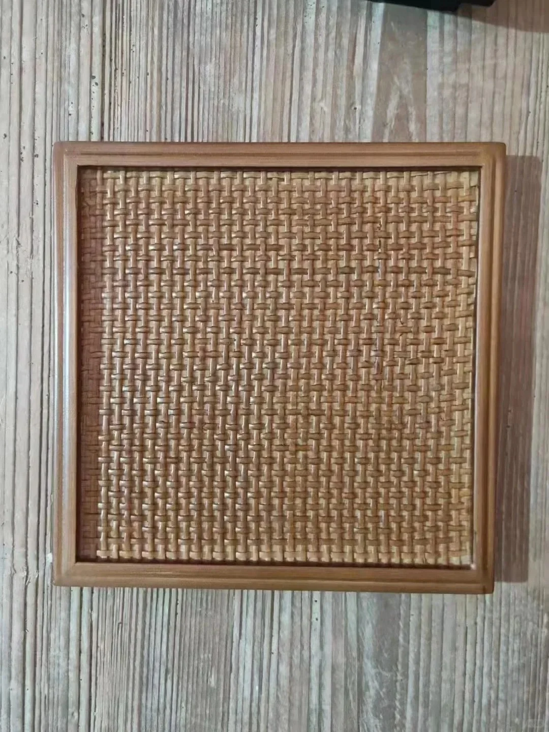 Latest Design Rattan Panels Wooden Frame Wall Decoration for Homestay Hotel Living Room