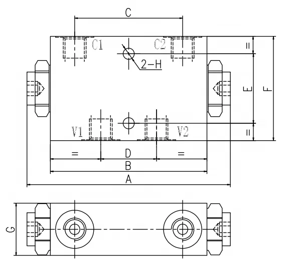 VBPDE A Hydraulic pressure valves Double Pilot Operated Check Valve