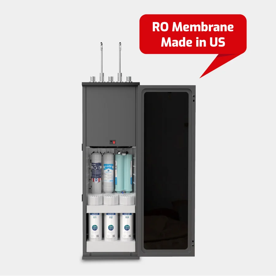 KAROFI KAD-X58 Freestanding Water Filter Machine 11-Stage Reverse Osmosis System Hot Cold Ambient Water Dispenser