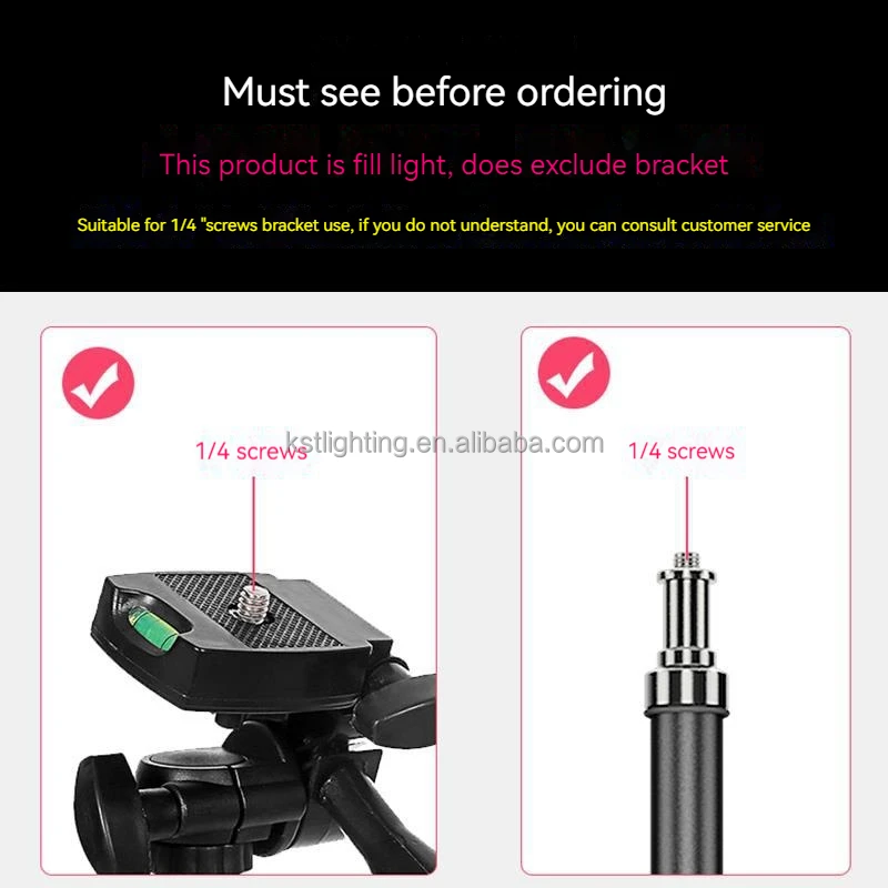 10inch 26cm 3 color temperature led ring fill light live stream broadcast selfie dimming photography camera with mobile holder