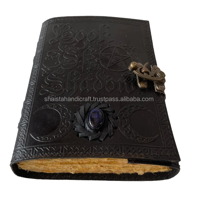 book of shadows Black personalized leather address book colorful hardcover notebook my hot book low price journal handmade blank