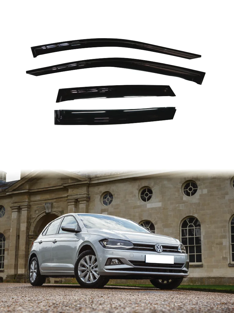 For Volkswagen POLO MK6 2018-ON Window Visor Vent Sun Shade Rain Guard Door Visor