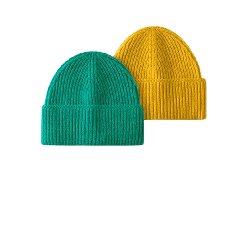 Мужская вязаная шапка без манжет Шапка-бини с принтом логотипа и надписью мягкая вышивкой для взрослых Высококачественная Теплая Зимняя шерстяная