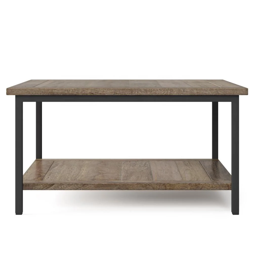 Винтажный промышленный журнальный столик Джодхпур деревенский акцент индийский твердый манго железный