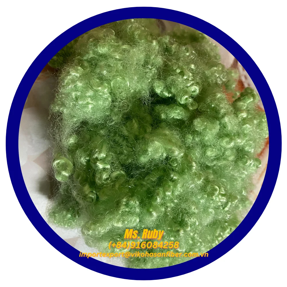 Best Price Recycled Green Grade Polyester Staple Fibres HCS Virgin Raw Pattern Filling Toys Pillow Mattress Automotive Interiors