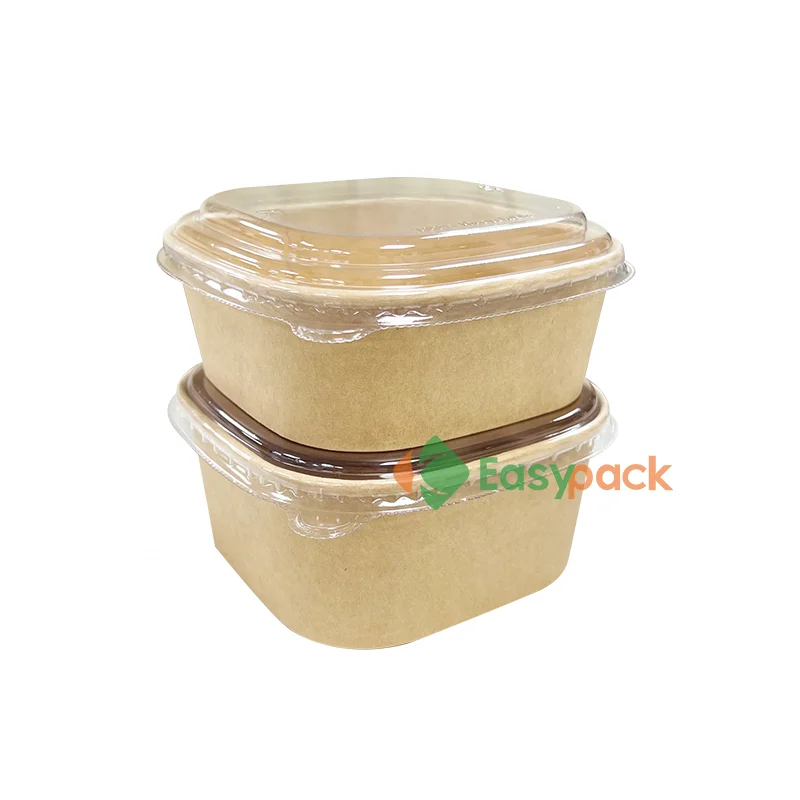 1000ml Square Kraft Paper Food Boxes