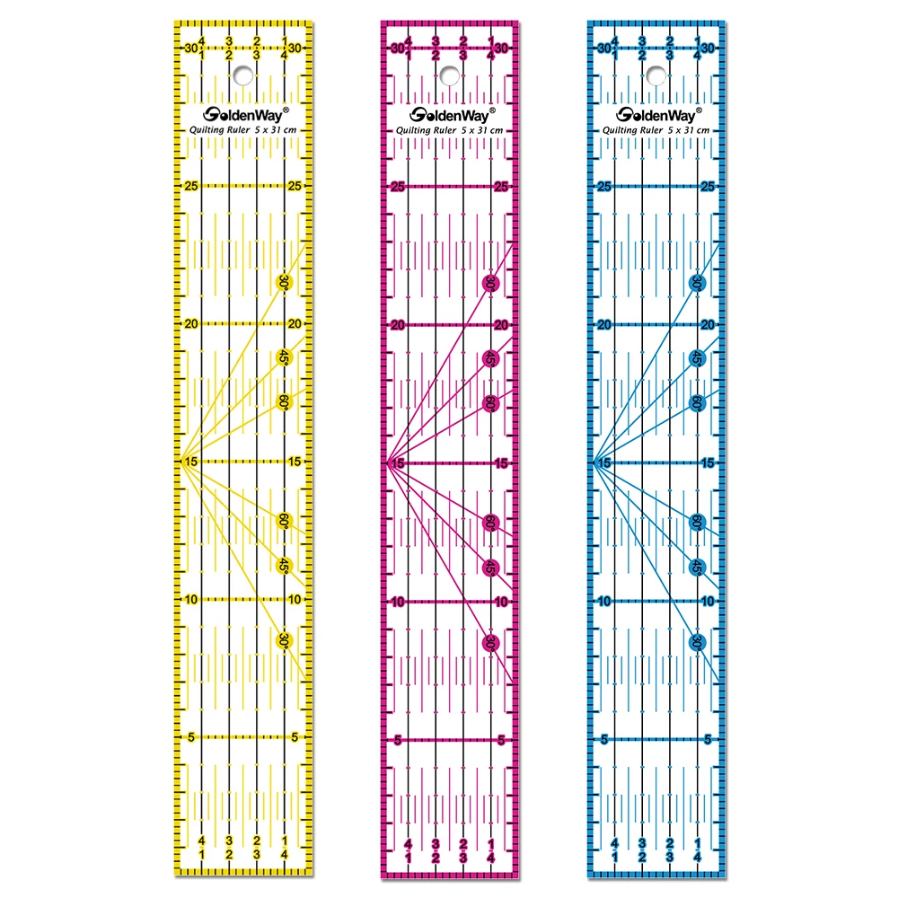 Multiple Sizes Customized Logo Non Slip Acrylic Quilting Sewing Ruler