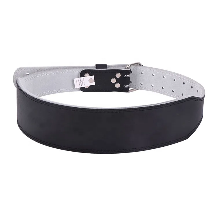 OEM Custom All Leather Stable Lower Back Support Gym Waist Slim Weight Lifting Belt Customized Printed Logo