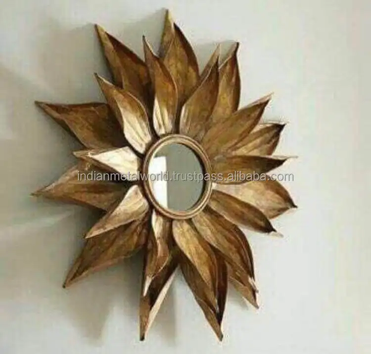 New Design Golden Metal Wall Hanging Sun Wall Art decoration For Living room Hot Sale 2021