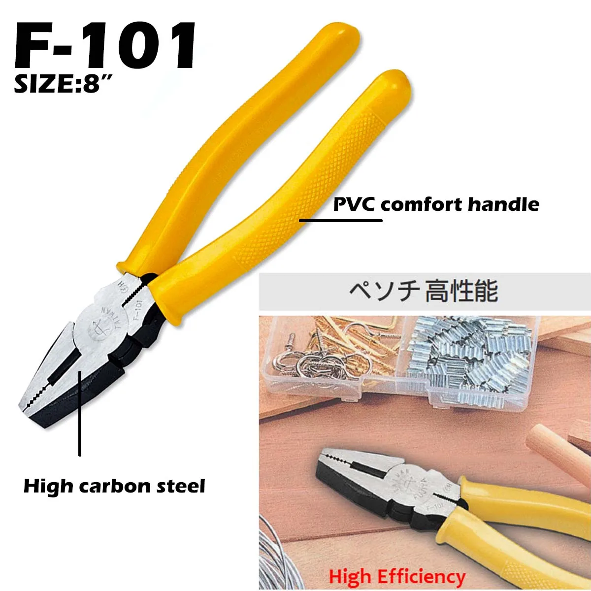 Heavy-Duty Serrated Jaws Combination Pliers