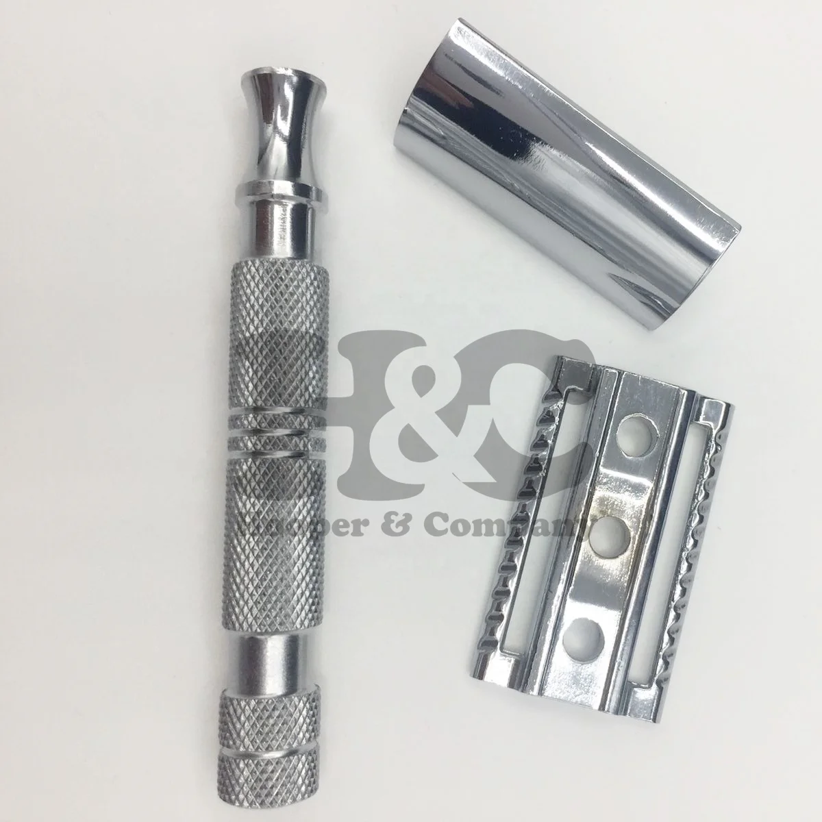 Men Straight Blades Safety Razor Stainless Steel Double Edge Shaving Razor