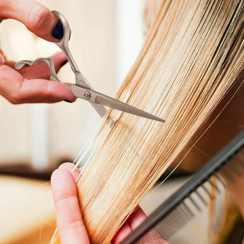 Профессиональные Парикмахерские ножницы для стрижки волос золотая ручка из нержавеющей стали с острым прямым тупым лезвием инструмент красоты