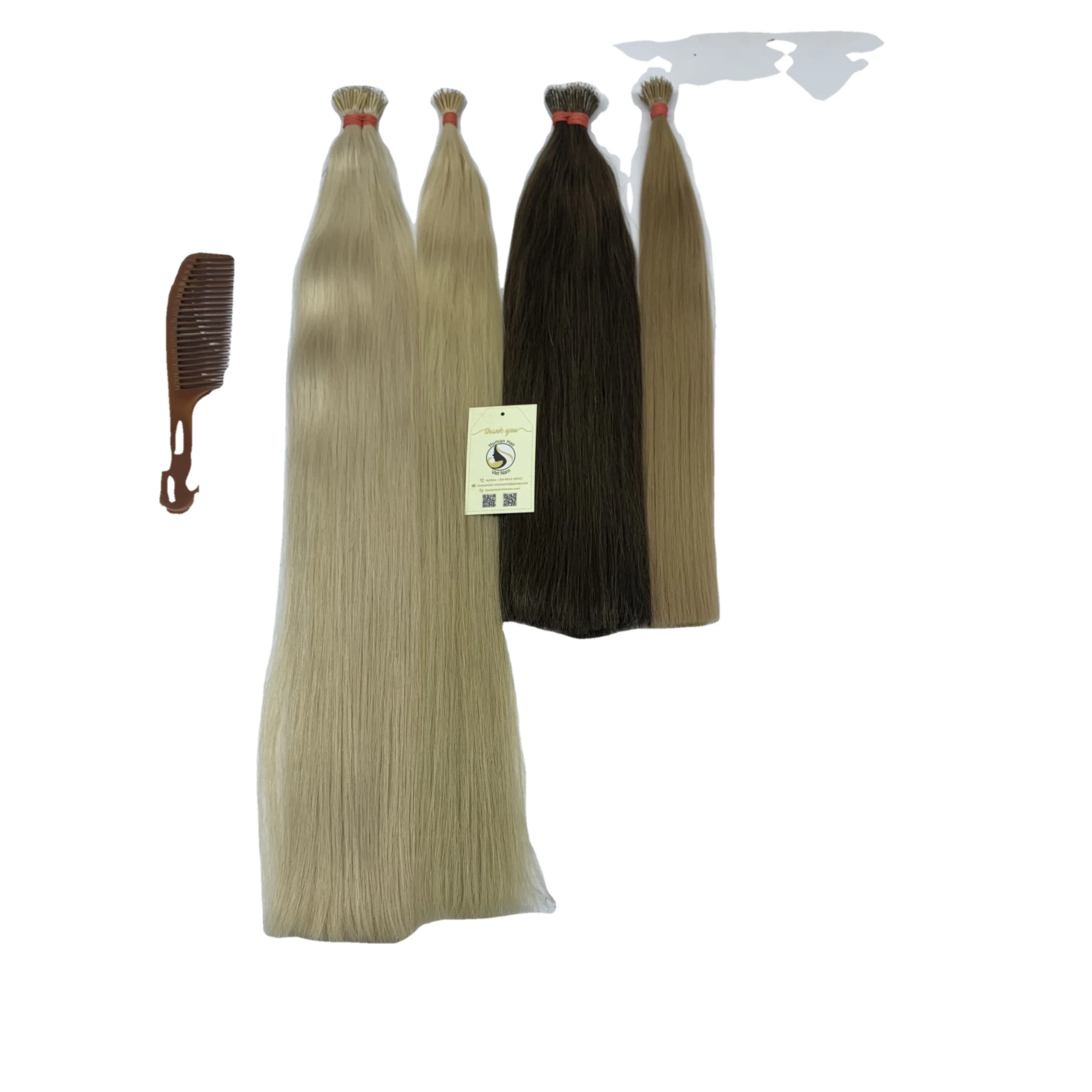 Latest Available In Stock Human Hair Vietnam Pre Bonded Tip Raw Virgin Hair Vendor Nano Tip Hair Extension