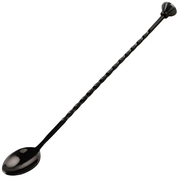 Bar Spoon Paddle 30cm Extended long Black colored cocktail spoon fork bartender tool bar mixing spoon Cheap Factory Price India