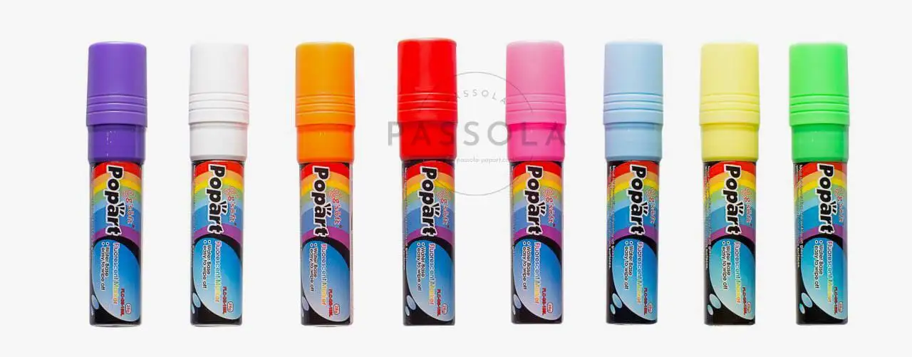 15 мм параллельный плоский перо на водной основе стираемый маркер жидкого мела 50 цветов