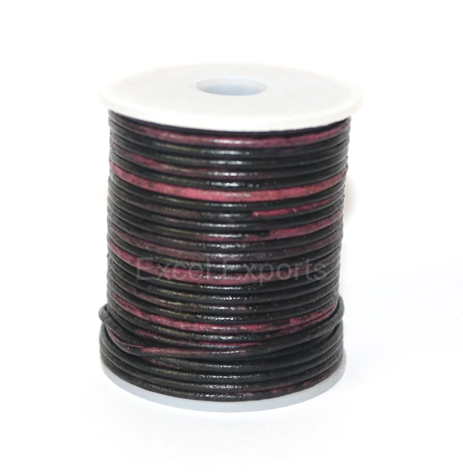 Multi Color Leather Cords Two tone cord for bracelet making fashion designing 2mm packed in 25 meter rolls Wholesale laces.