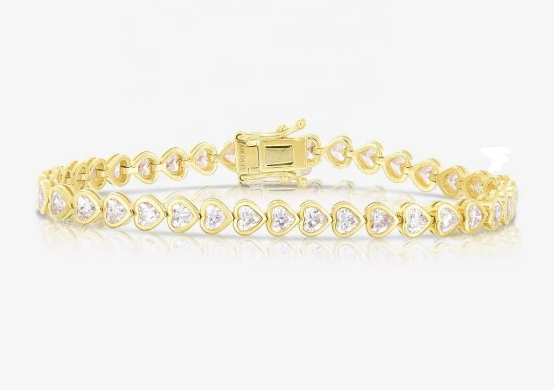 18K 14K 10K 9.5g True Gold Tennis Chain, natural diamond jewelry, customized for high-end jewelry
