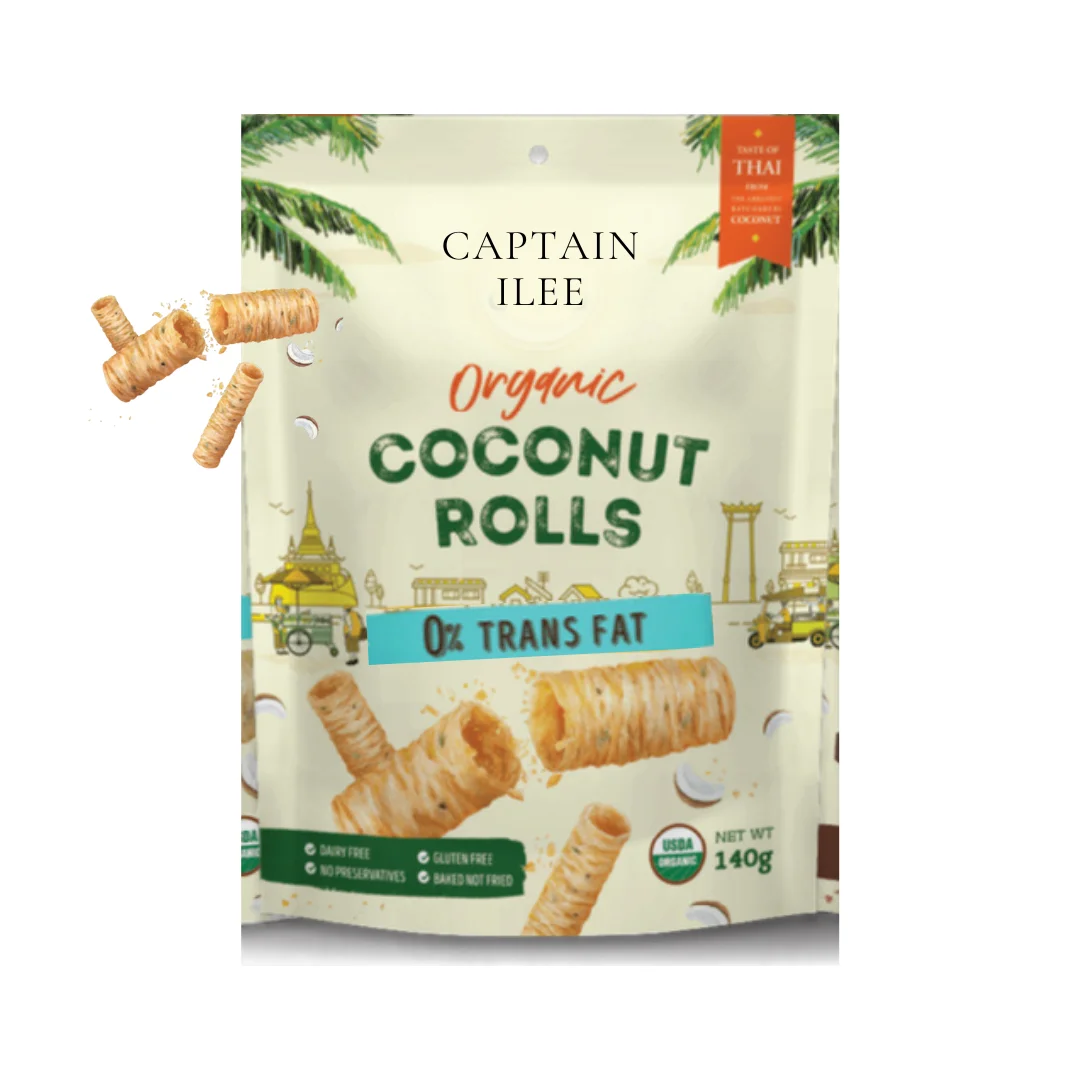 Exotic Snack and Biscuit Organic Coconut  Banana Flavor 0% Trans Fat Premium Packaging and Best Quality Captain iLee Brand