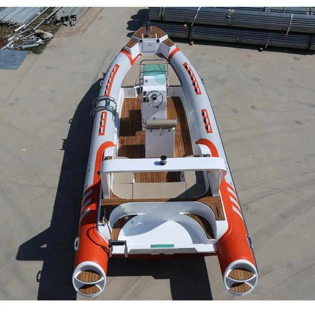 Роскошный 25-футовый производитель RIB760 Спортивная лодка из стекловолокна высокоскоростные надувные лодки