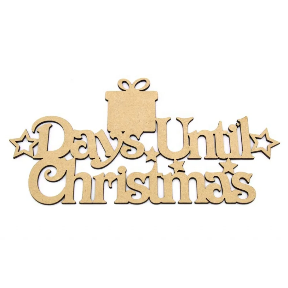 Laser design wooden Blank Sublimation party hanging Christmas ornament Santa clause Fabric electric star bell tree hanging