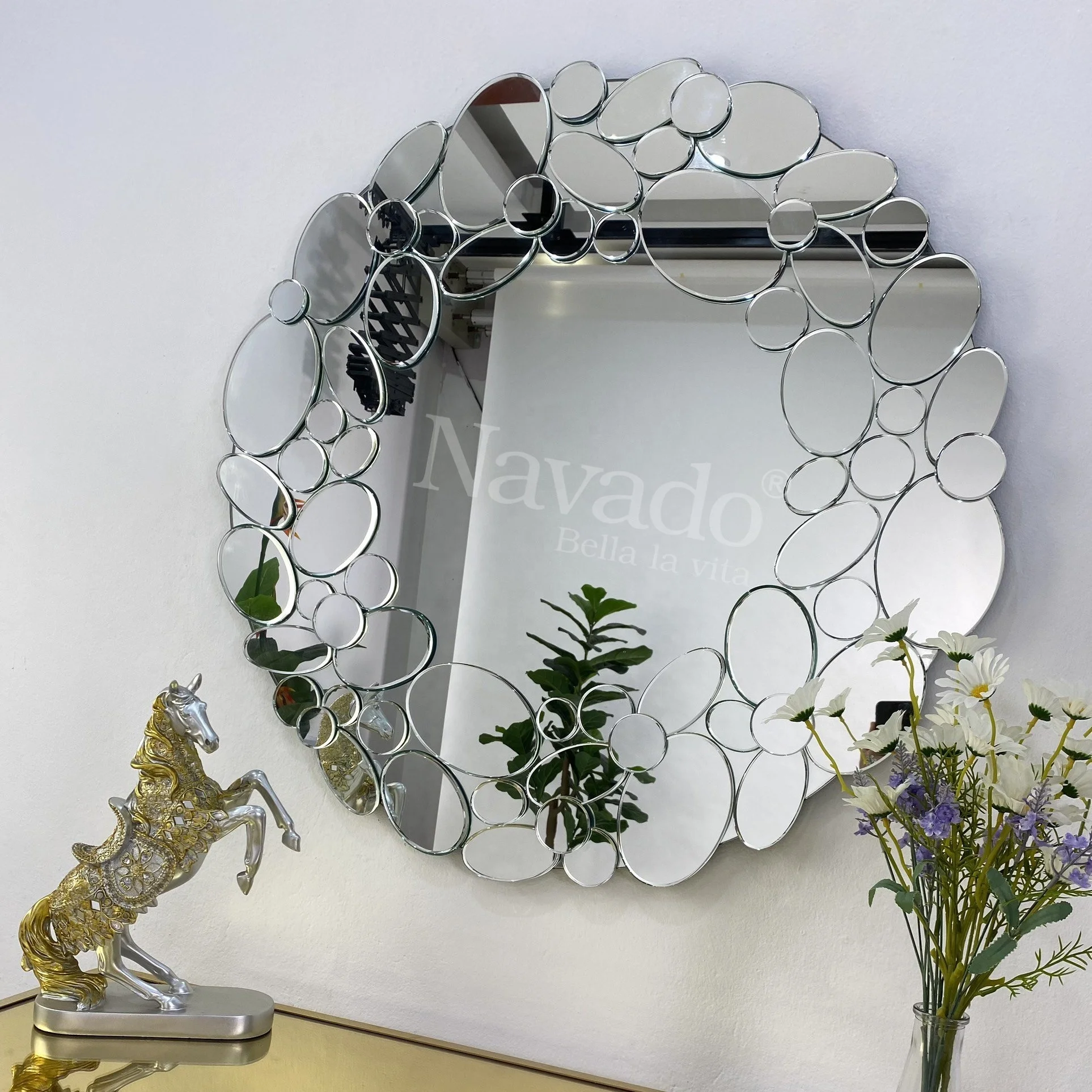 Best Seller 8-Layer Silver Coated Modern Design Home Decor Wall Mirrors High Quality Glass Direct Factory Wholesale Bathroom Use