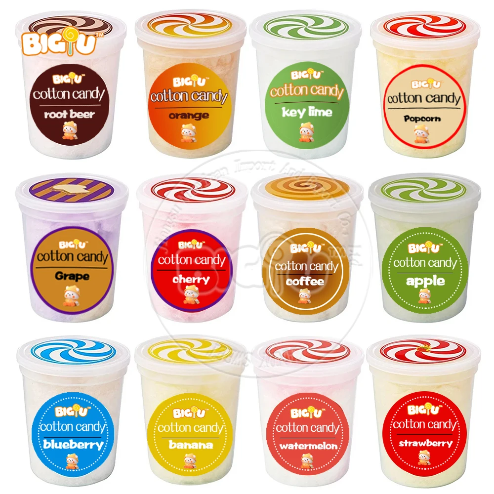 Cotton candy sugar makers wholesale custom halal Mix flavors and colors marshmallow candy