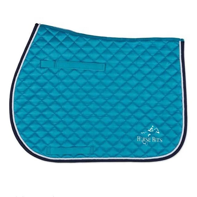 SPARKLE FABRIC SADDLE PAD HORSE Glitter Comfort Saddle Pad with CRYSTAL Cotton Customize Embroidery LOGO Time Color Lining Size
