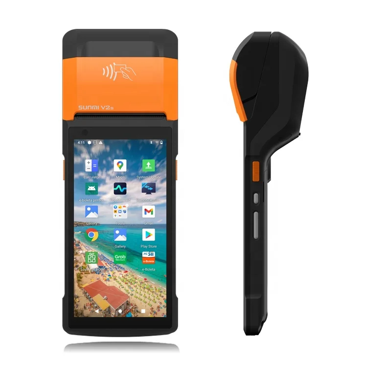 New Pos Android 11 4G WIFI Portable Handheld Touch Screen Pos Receipt Printer machine Pos Terminal Sunmi V2s