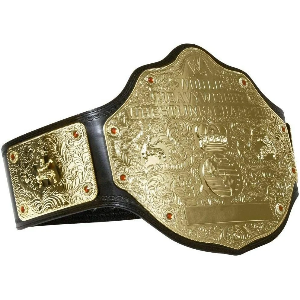New Arrival 2021 OEM New Customised Gold Color Wrestling Competition Belt Custom Made Logo 2mm Gold Decent And High Quality