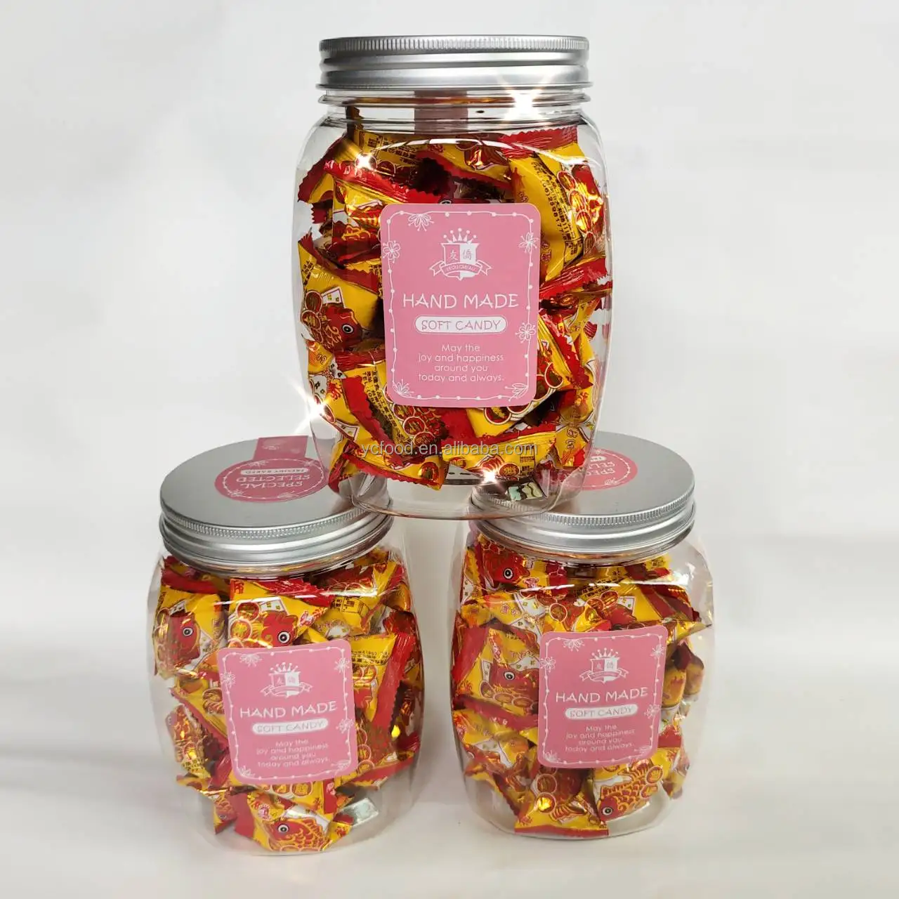 Vegetarian fruit soft medible candy sweets bottled