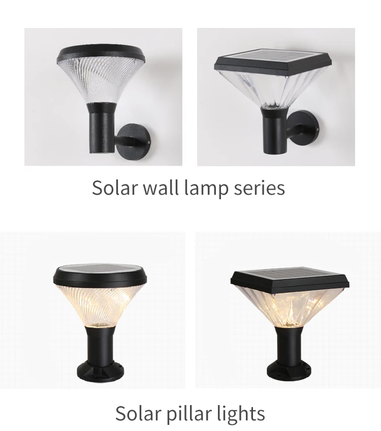 power saving solar lights ip65 outdoor waterproof manufacture directly sale garden solar lawn bollard lamps