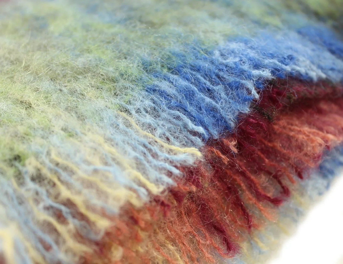 100% acrylic faux mohair cardigan sofa throw blanket Unique Portable Custom Mohair Throw blanket