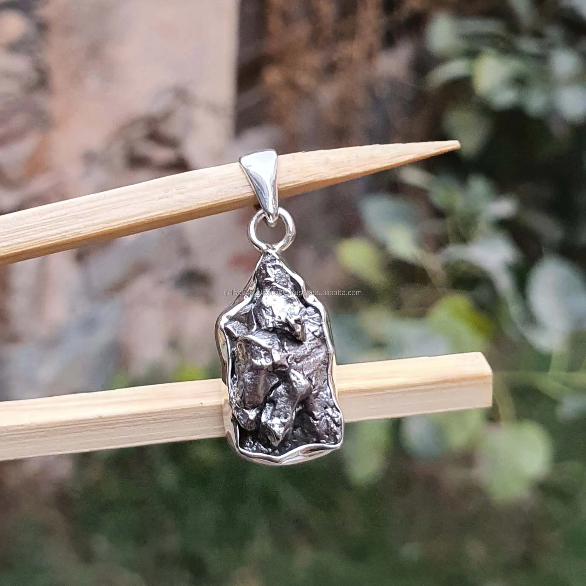 METEORITE Pendant 925 Sterling Silver Iron Meteor from Argentina Fine Jewelry Pendants & Charms Space Astronomy Gifts