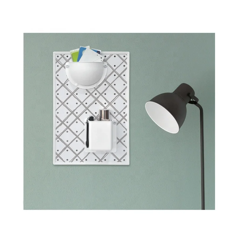 Design Pegboard MDF Wall Mount Perforated Board Organizer Storage Kit with Back Adhesive