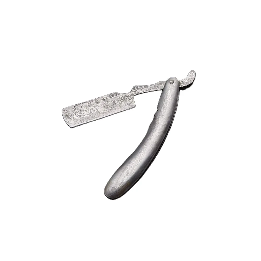 Damascus Hand Made Razors With Fashionable Damascus Steel Straight Razor Cut Throat Barber Salon Shaving Razor