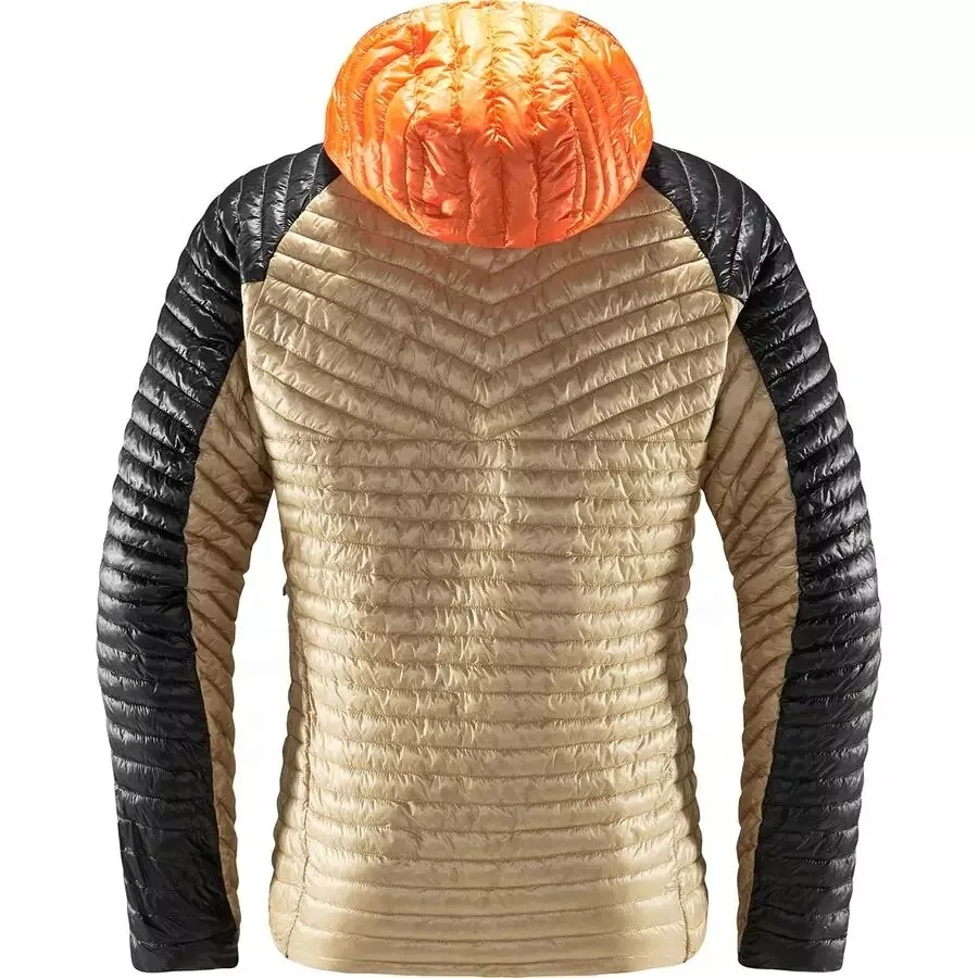 Men Outdoor Hiking Custom Ultralight Thin Packable Long Hooded 900 Fill Goose Duck Feather Down Jacket Winter Jacket