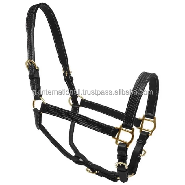 Adjustable Horse Riding Equipment Halter Horse Bridle Leather Cowhide Horse Halter Headcollar Equipment Equestrian Accessories