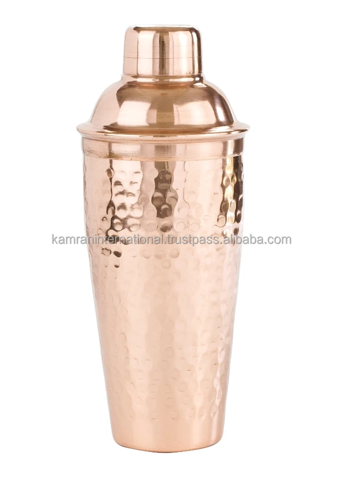 PURE COPPER HAMMERED  BAR COCKTAIL SHAKER SET BOSTON SHAKER SET 18OZ & 28OZ