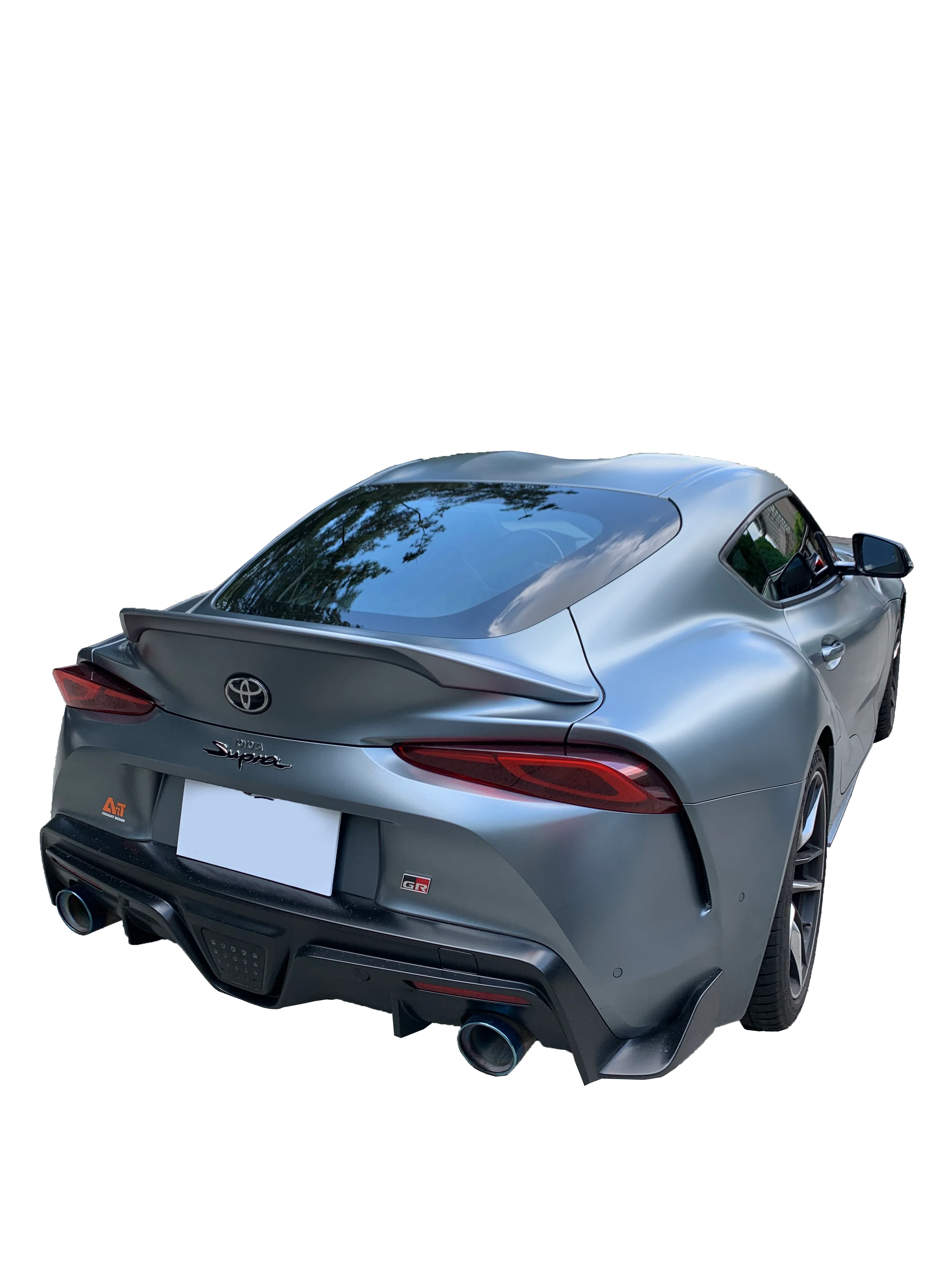 Задний спойлер серого цвета для TOYOTA SUPRA A90 MK5