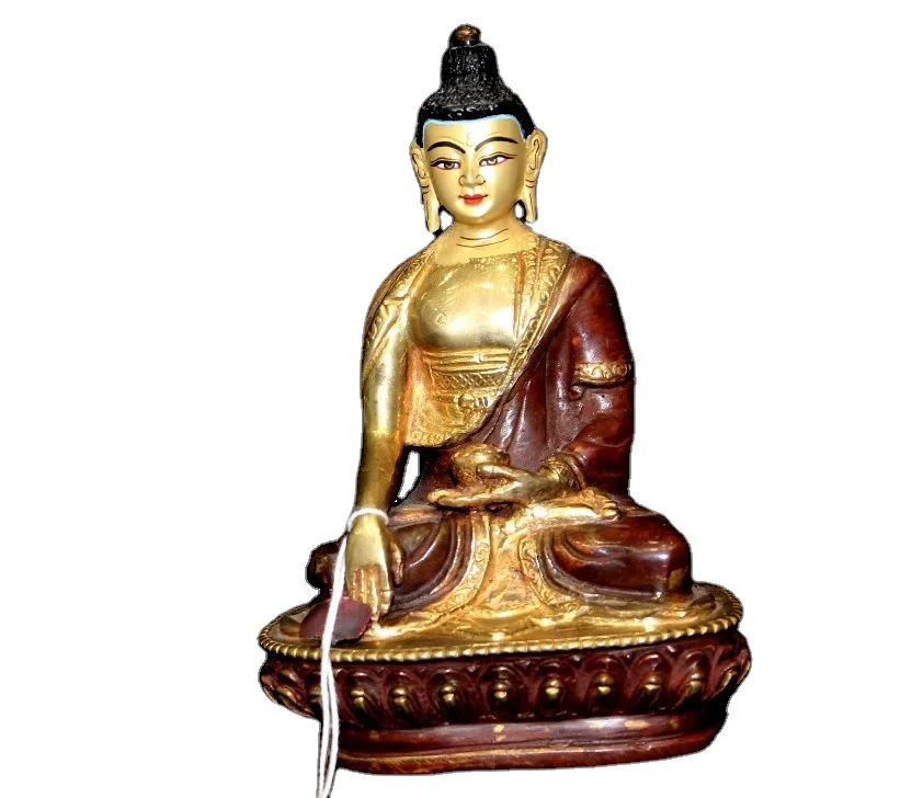 Home Decor Brass Statue Bronze Nepal Handicraft Buddha Figurine Top Quality Brass Religious SCULPTURE Metal Art for Sale