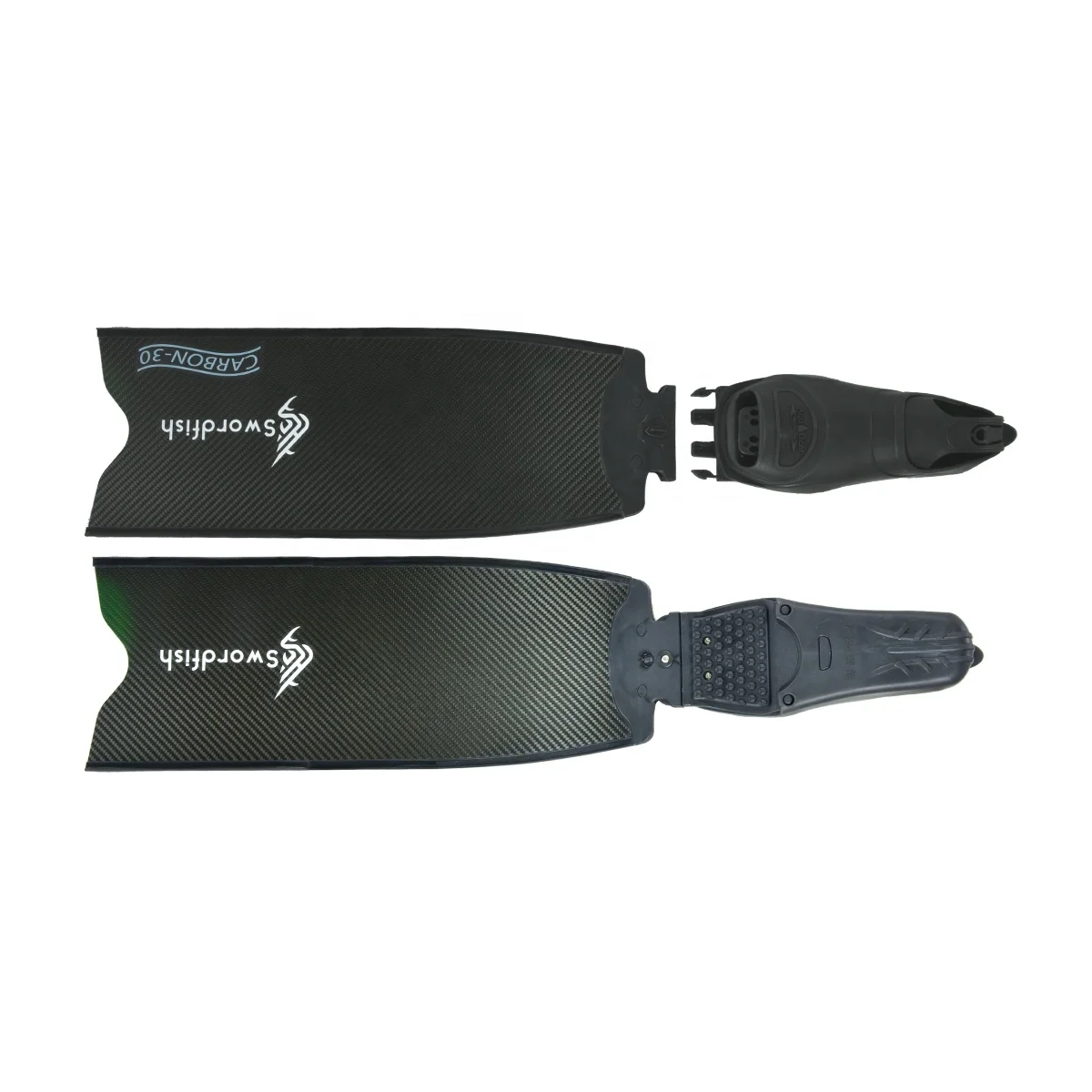 Акваушные флешлоки, плавники из углеродного волокна, длинные плавники для взрослых, подводная охота, подводная охота, плавные плавники со съемными лезвиями