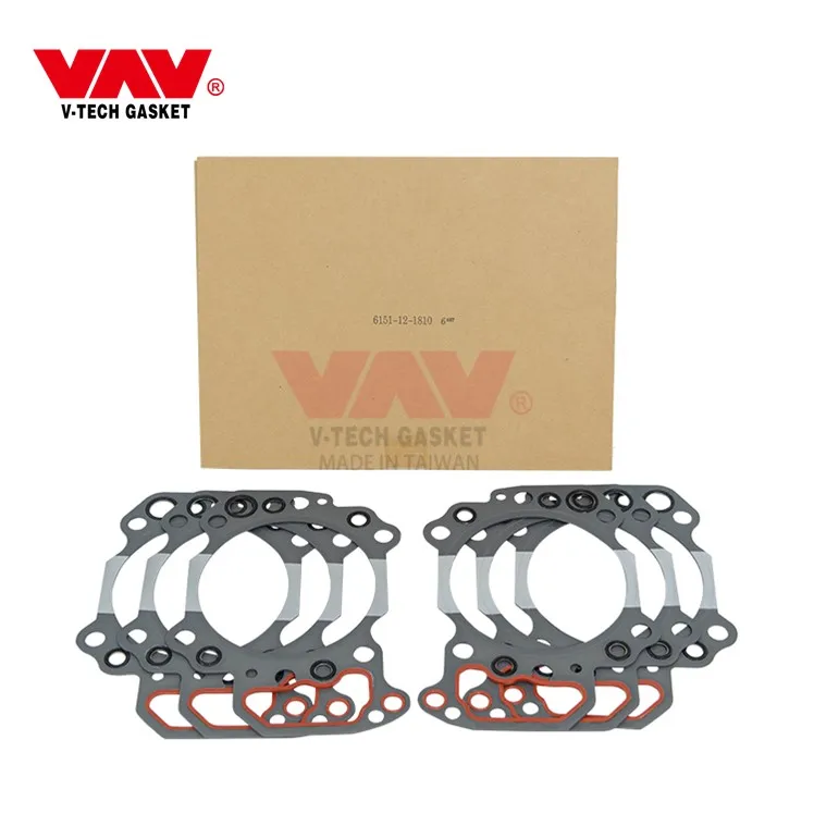 6151-12-1810 Cylinder Head Excavator Engine Gasket for Komatsu S6D125 Gasket