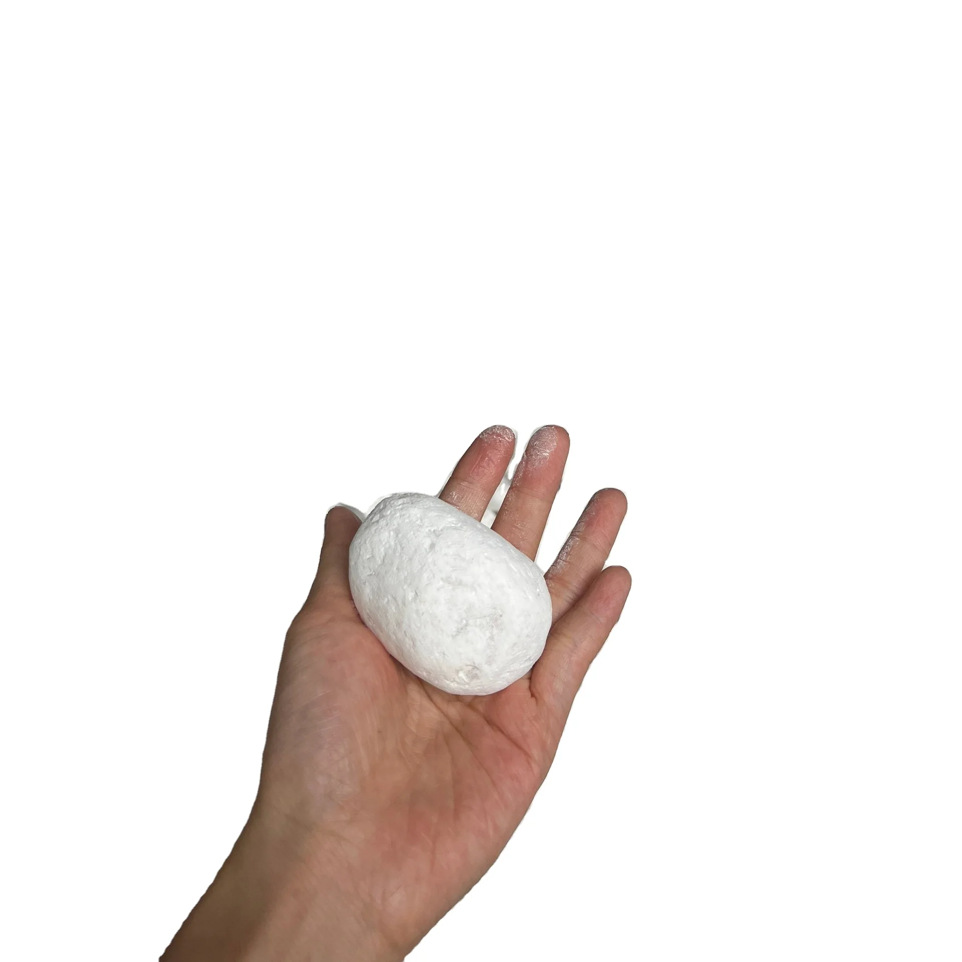 Natural Snow White Stone Pebble Rock Stones from Viet Nam landscape